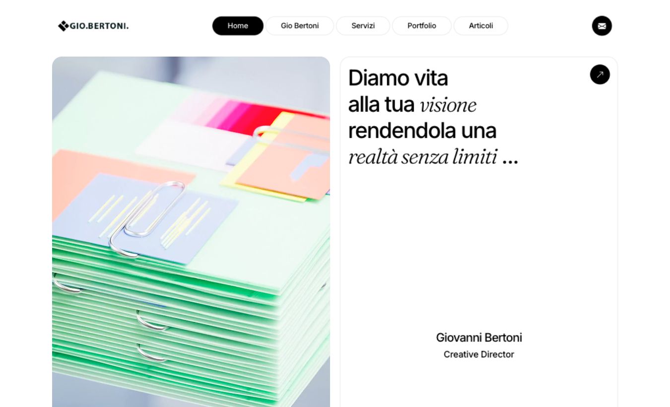 Screenshot del sito giobertoni.com