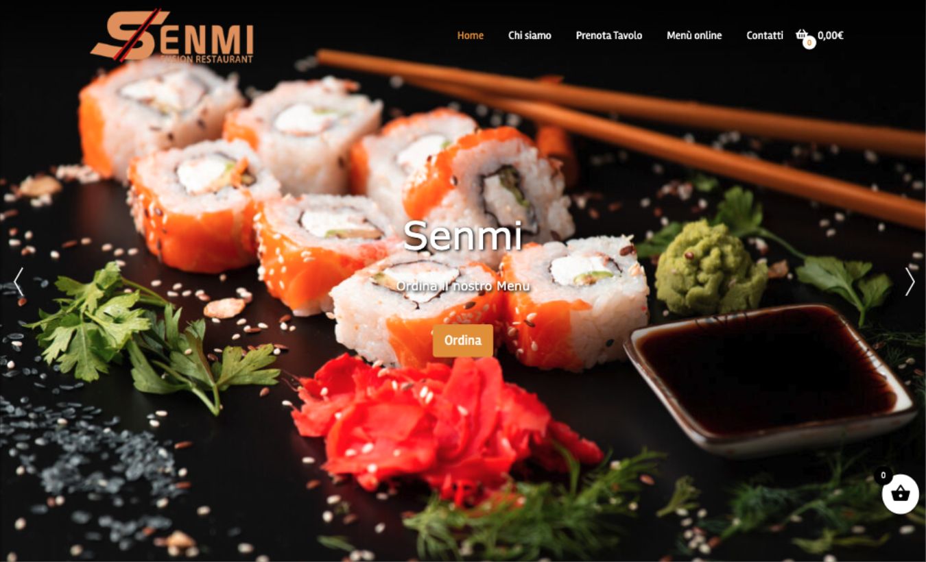 Screenshot del sito ristorantesenmi.it