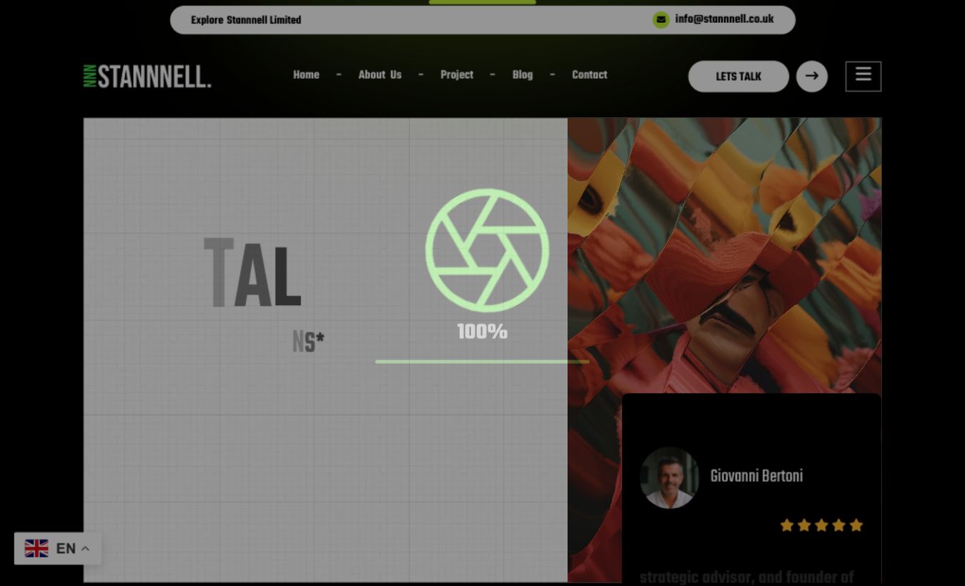 Screenshot del sito stannnell.co.uk