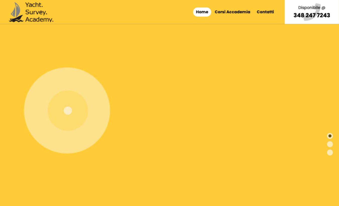 Screenshot del sito yachtsurveyacademy.com